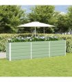 vidaXL Planter Pastel Green 290 x 90 x 77 cm Galvanised Steel