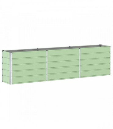vidaXL Planter Pastel Green 290 x 90 x 77 cm Galvanised Steel