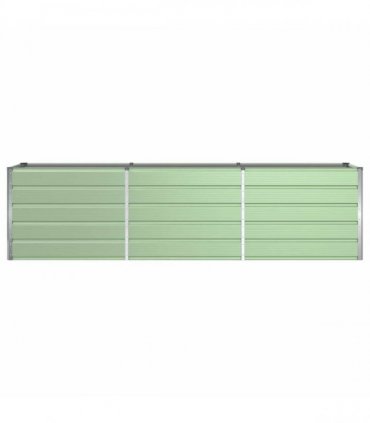 vidaXL Planter Pastel Green 290 x 90 x 77 cm Galvanised Steel
