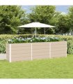 vidaXL Planter Ivory 290 x 90 x 75 cm Galvanised Steel — Size: 290 x 90 x 77 cm