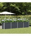 vidaXL Planter Anthracite 385 x 50 x 75 cm Galvanised Steel — Size: 385 x 50 x 77 cm