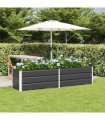 vidaXL Planter Anthracite 195 x 50 x 45 cm Galvanised Steel