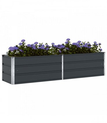 vidaXL Planter Anthracite 195 x 50 x 45 cm Galvanised Steel
