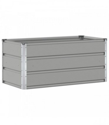 vidaXL Planter Light Grey 100 x 50 x 45 cm Galvanised Steel