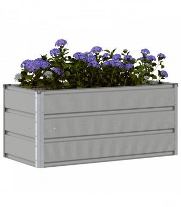 vidaXL Planter Light Grey 100 x 50 x 45 cm Galvanised Steel