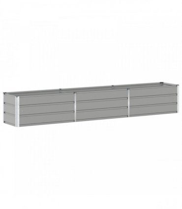 vidaXL Planter Light Grey 290 x 50 x 45 cm Galvanised Steel