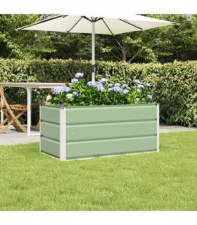 vidaXL Planter Pastel Green 100 x 50 x 45 cm Galvanised Steel