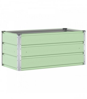 vidaXL Planter Pastel Green 100 x 50 x 45 cm Galvanised Steel