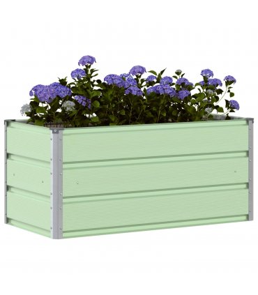 vidaXL Planter Pastel Green 100 x 50 x 45 cm Galvanised Steel