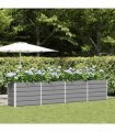 vidaXL Planter Light Grey 385 x 50 x 75 cm Galvanised Steel — Size: 385 x 50 x 77 cm