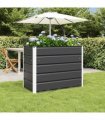 vidaXL Planter Anthracite 100 x 50 x 75 cm Galvanised Steel — Size: 100 x 50 x 77 cm