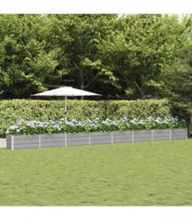 vidaXL Planter Light Grey 770 x 50 x 45 cm Galvanised Steel