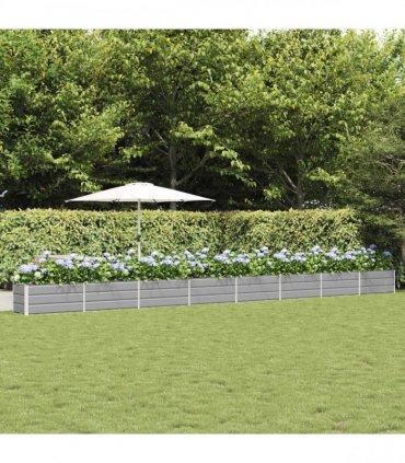 vidaXL Planter Light Grey 770 x 50 x 45 cm Galvanised Steel