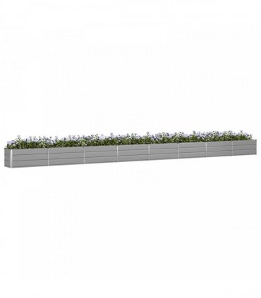 vidaXL Planter Light Grey 770 x 50 x 45 cm Galvanised Steel