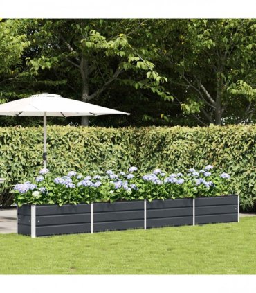 vidaXL Planter Anthracite 385 x 50 x 45 cm Galvanised Steel