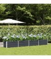 vidaXL Planter Anthracite 385 x 50 x 45 cm Galvanised Steel