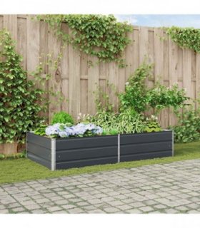 vidaXL Planter Anthracite 195 x 100 x 45 cm Galvanised Steel