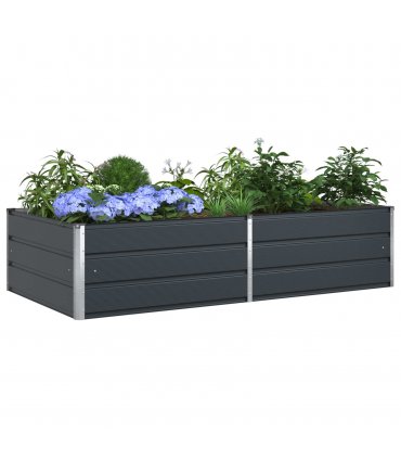vidaXL Planter Anthracite 195 x 100 x 45 cm Galvanised Steel