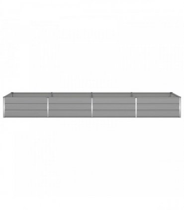 vidaXL Planter Light Grey 385 x 100 x 45 cm Galvanised Steel