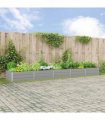 vidaXL Planter Light Grey 480 x 100 x 45 cm Galvanised Steel