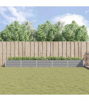 vidaXL Planter Light Grey 480 x 100 x 45 cm Galvanised Steel