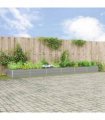 vidaXL Planter Light Grey 580 x 100 x 45 cm Galvanised Steel