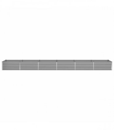 vidaXL Planter Light Grey 580 x 100 x 45 cm Galvanised Steel