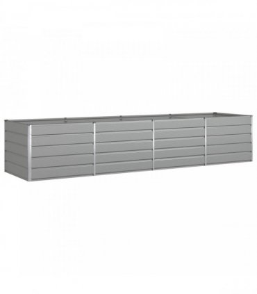 vidaXL Planter Light Grey 385 x 100 x 75 cm Galvanised Steel