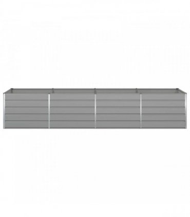 vidaXL Planter Light Grey 385 x 100 x 75 cm Galvanised Steel