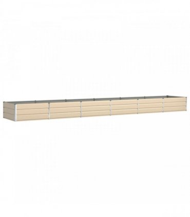 vidaXL Planter Ivory 580 x 100 x 45 cm Galvanised Steel