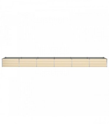 vidaXL Planter Ivory 580 x 100 x 45 cm Galvanised Steel