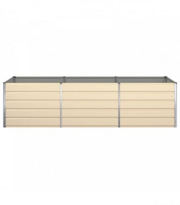 vidaXL Planter Ivory 290 x 100 x 75 cm Galvanised Steel