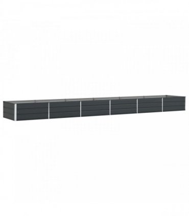 vidaXL Planter Anthracite 580 x 100 x 45 cm Galvanised Steel