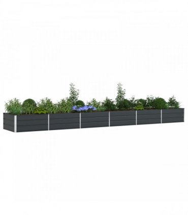 vidaXL Planter Anthracite 580 x 100 x 45 cm Galvanised Steel