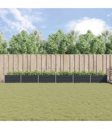 vidaXL Planter Anthracite 580 x 100 x 45 cm Galvanised Steel