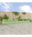 vidaXL Planter Pastel Green 580 x 100 x 45 cm Galvanised Steel — Colour: Light green