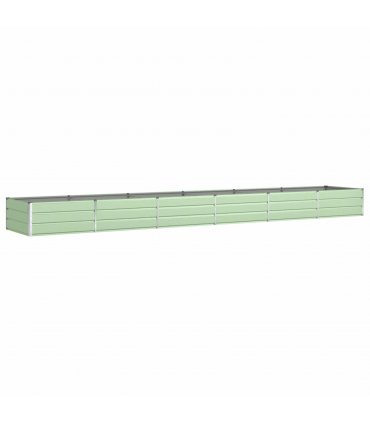 vidaXL Planter Pastel Green 580 x 100 x 45 cm Galvanised Steel — Colour: Light green