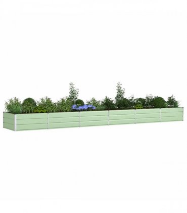 vidaXL Planter Pastel Green 580 x 100 x 45 cm Galvanised Steel — Colour: Light green