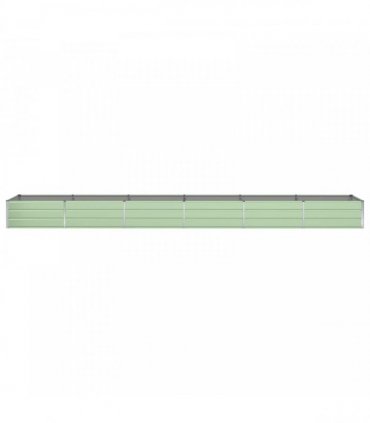 vidaXL Planter Pastel Green 580 x 100 x 45 cm Galvanised Steel — Colour: Light green