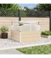 vidaXL Planter Ivory 100 x 100 x 77 cm Galvanised Steel