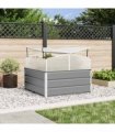 vidaXL Planter Light Grey 100 x 100 x 77 cm Galvanised Steel