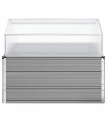 vidaXL Planter Light Grey 100 x 100 x 77 cm Galvanised Steel