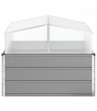 vidaXL Planter Light Grey 100 x 100 x 77 cm Galvanised Steel