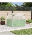 vidaXL Planter Pastel Green 100 x 100 x 77 cm Galvanised Steel — Colour: Light green