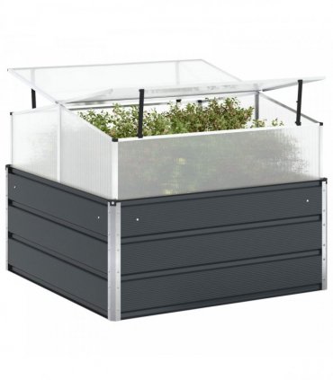 vidaXL Planter Anthracite 100 x 100 x 77 cm Galvanised Steel