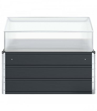 vidaXL Planter Anthracite 100 x 100 x 77 cm Galvanised Steel