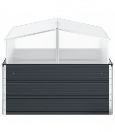 vidaXL Planter Anthracite 100 x 100 x 77 cm Galvanised Steel