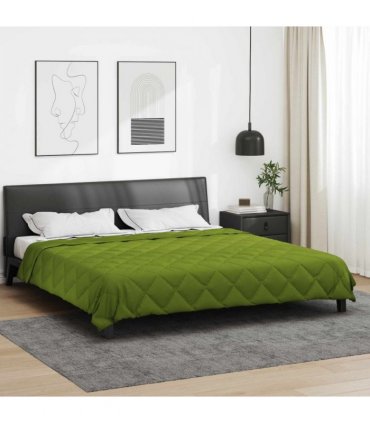 vidaXL Summer Duvet Green 200 x 200 cm Microfiber