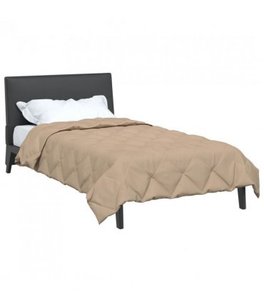 vidaXL Summer Duvet Taupe 220 x 155 cm Microfiber — Size: 155 x 220 cm