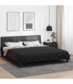 vidaXL Summer Duvet Black and Taupe 220 x 200 cm Microfiber — Size: 200 x 220 cm